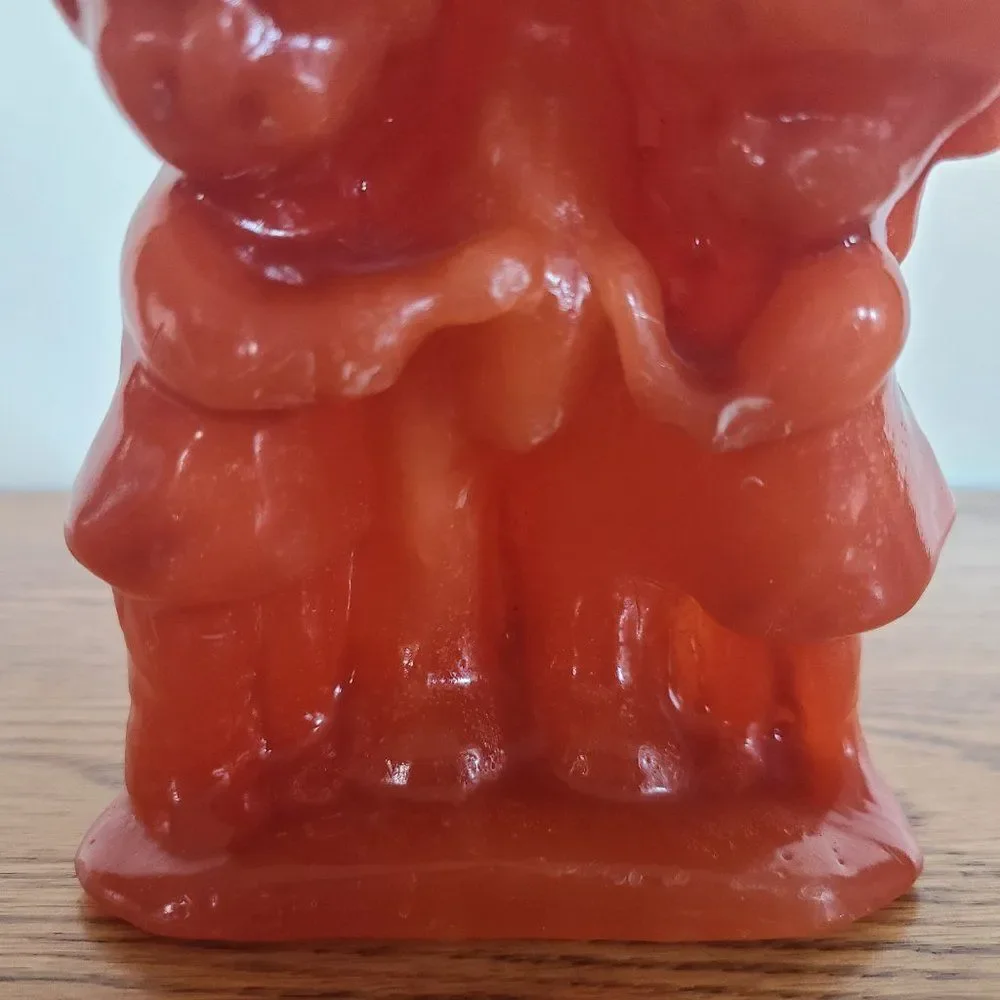 Vintage Novelty Wax Candle - BOY AND GIRL WITH DOG - Vintage Rare UNIQUE